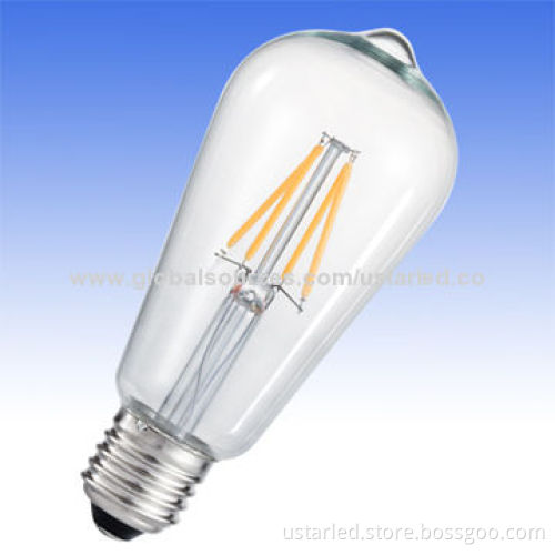 Dimmable 7W Filament ST58/ST64 B22/E26/E27 LED Bulbs, Sapphire,600lm,AC230V/110V,CRI>80,CE/RoHS